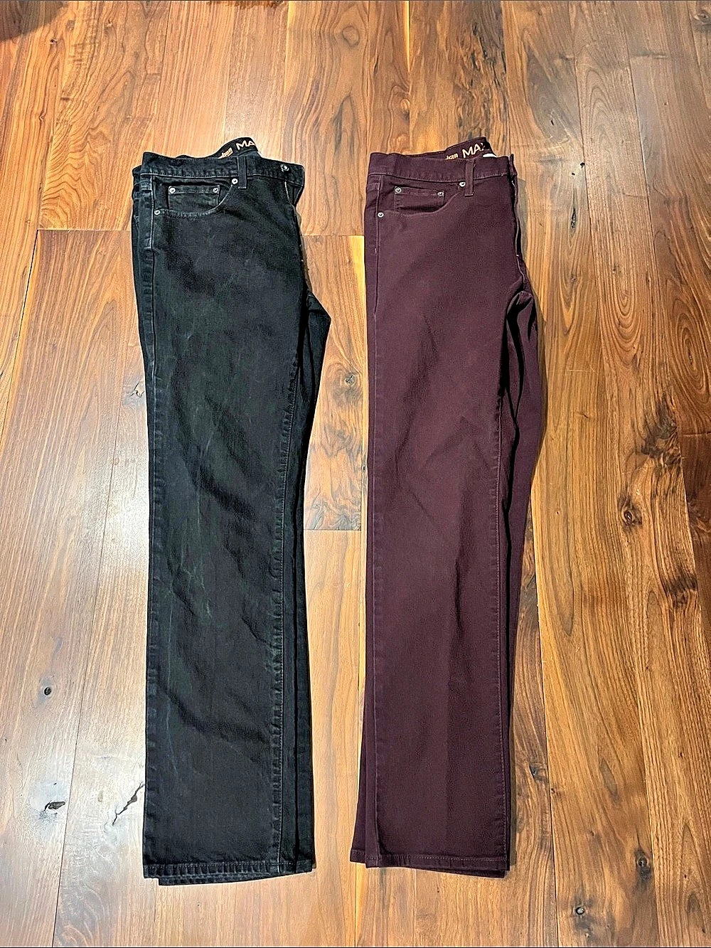 Urban Pipeline MAXFLEX Slim Pants 36x34 Black & Burgundy Like New